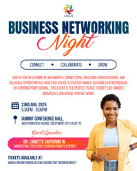 Professional Business Networking Night Flyer Template Editable Corporate Event & Entrepreneur Meet Instagram Portrait
