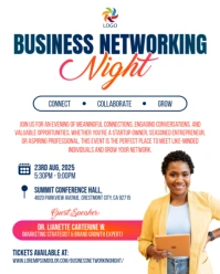 Professional Business Networking Night Flyer Template Editable Corporate Event & Entrepreneur Meet Instagram Portrait