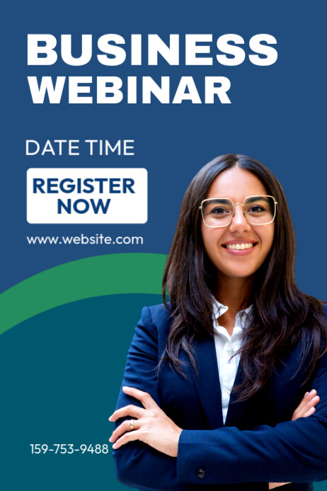 Copy of Professional Business Webinar Poster Poster | PosterMyWall