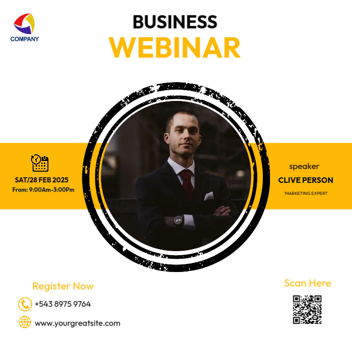 Copy of Professional Business Webinar Template Instagram Post ...