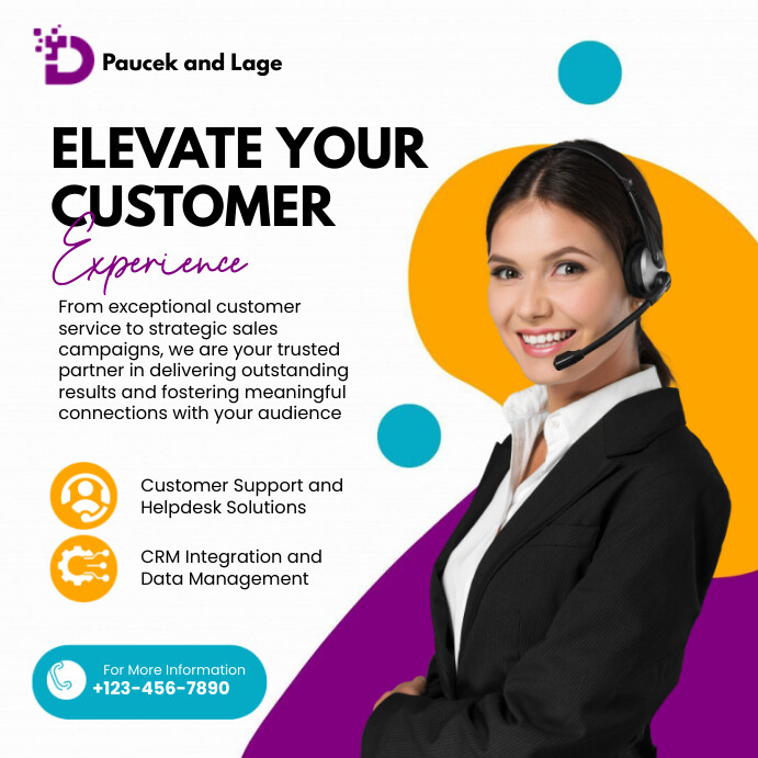 Professional Call Center Instagram Post Template PosterMyWall