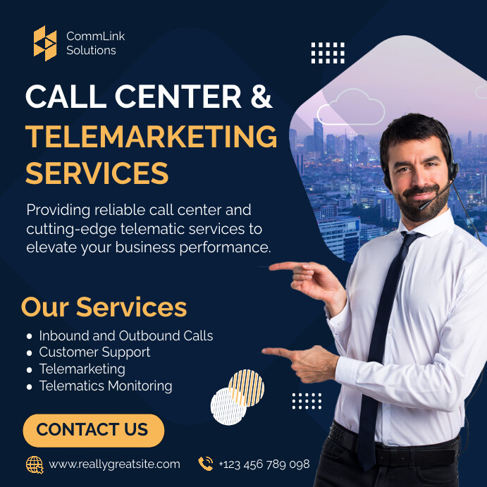 Plantilla de Professional Call Center Instagram Post PosterMyWall