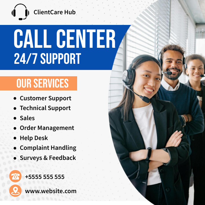 Copy of Professional Call Center Instagram Post | PosterMyWall