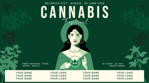Professional Cannabis Festival Youtube Channel Cover Photo Coverfoto til YouTube-kanal template