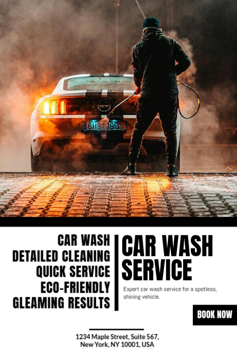 Professional Car Cleaning Service Template | PosterMyWall