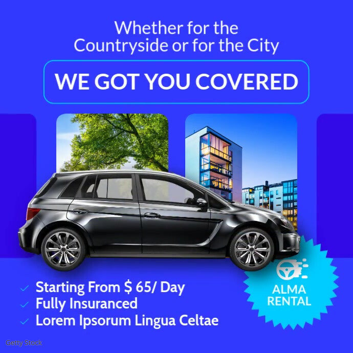Professional Car Rental Advertisement Car Dealership 2025 2026 2027 ...