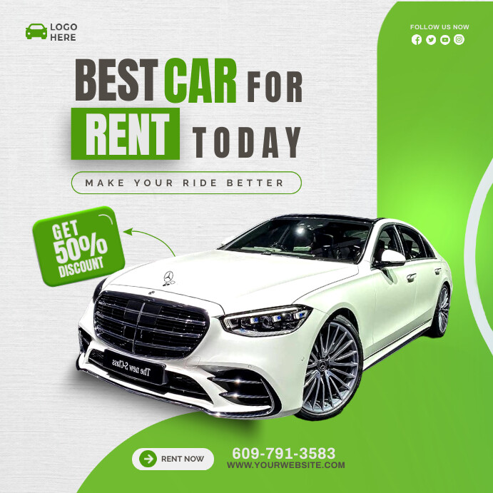 Professional Car Rental FLYER POSTER Template | PosterMyWall