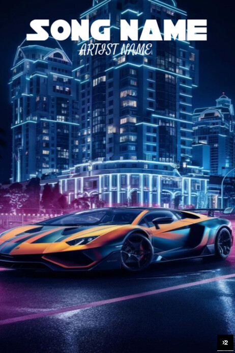 Professional Car Song Album Cover Poster Template | PosterMyWall