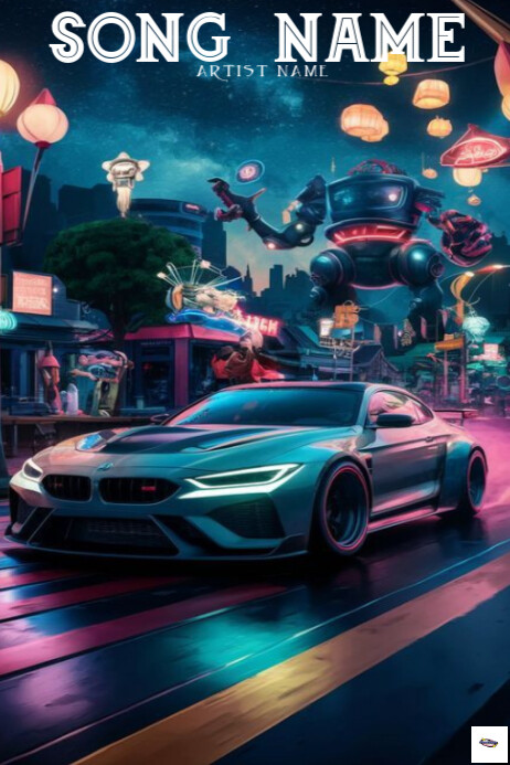 Professional Car Song Album Poster Template | PosterMyWall