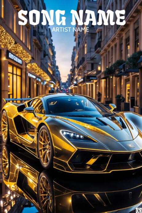 Professional Car Song Poster Template | PosterMyWall