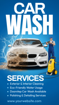 Professional Car Wash Service Instagram Story template