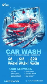 Professional Car Wash Services  Instagram Sto Instagram-verhaal template