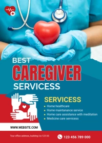 Professional Caregiver Service Flyer A6 template