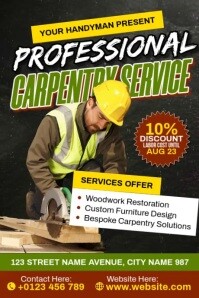 Professional Carpentry Services Poster template