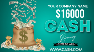 Turquesa Cash Giveaway Digitalt display Template