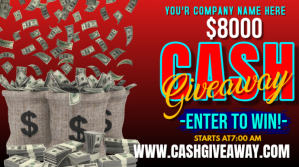 Rosso Cash Giveaway Promotion Digitalt display Template