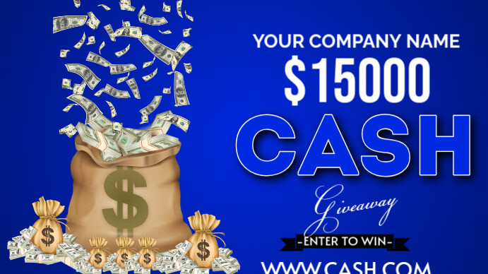 Professional Cash Giveaway  Digital Display (16:9) template