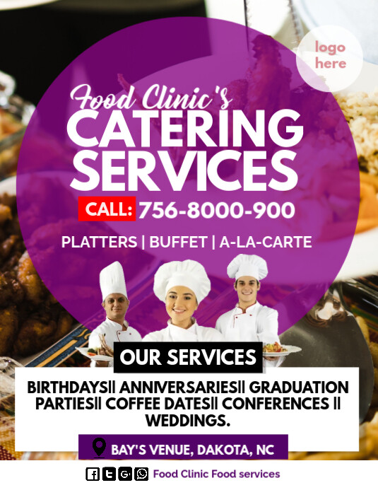 PROFESSIONAL CATERING SERVICES FLYER Template | PosterMyWall