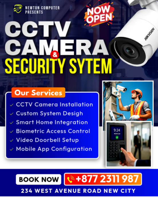 Cctv And Security System Services Template | PosterMyWall