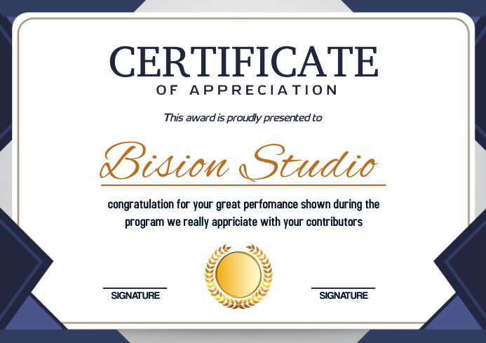 Professional Certificate A4 template