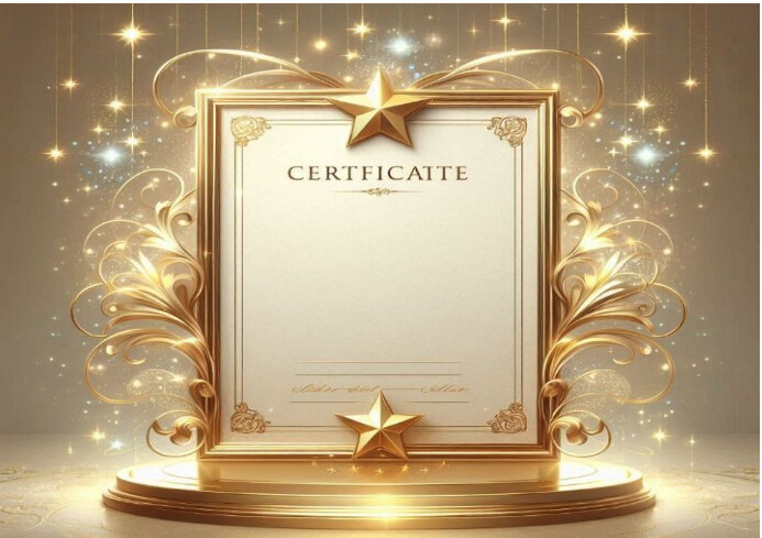 Professional Certificate  A4 template