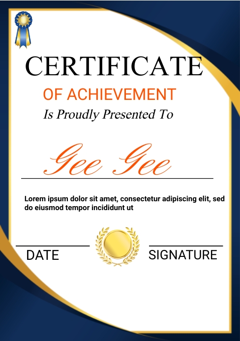 PROFESSIONAL CERTIFICATE Template | PosterMyWall