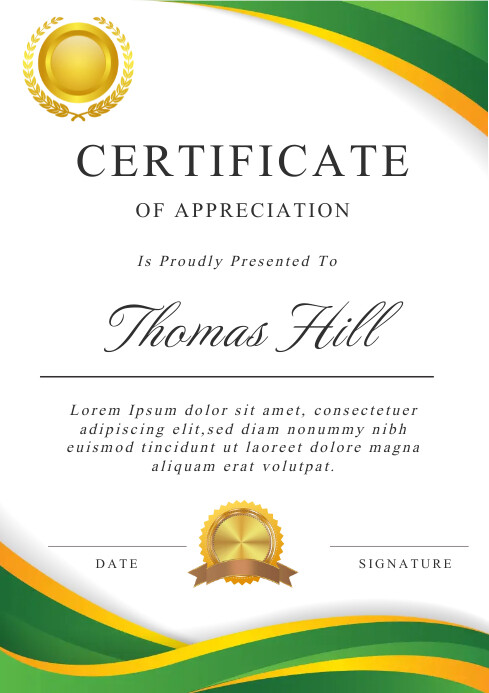 PROFESSIONAL CERTIFICATE A4 template