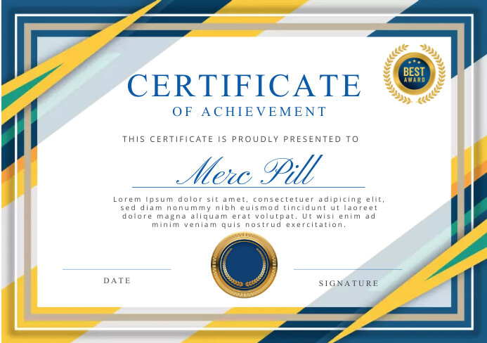 PROFESSIONAL CERTIFICATE A5 template