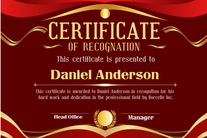 Certification Poster Example Professional Certificate Poster Template | PosterMyWall