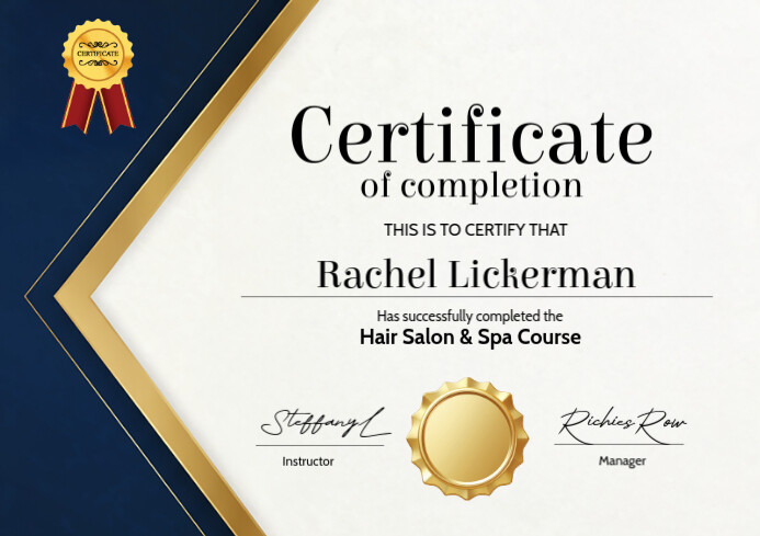 Professional Certificate Template A4
