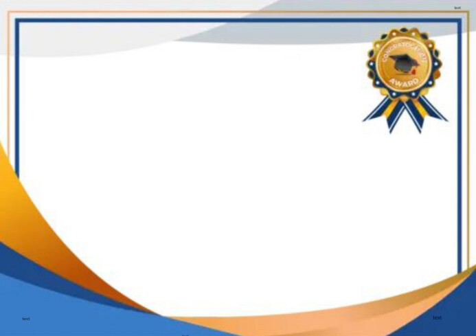 Professional Certificate Template A4