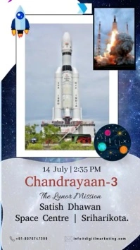 Professional Chandrayaan-3 Instagram Story template