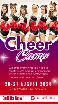 Rose Cheerleading Camp เรื่องราวบน Instagram Template