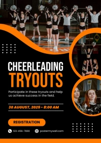 Professional Cheerleading Tryouts A4 template