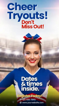 Weiß Cheer Tryouts Instagram Story Template