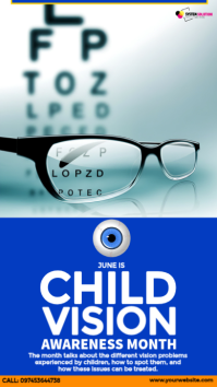 Blue Child Vision Awareness Historia de Instagram Template