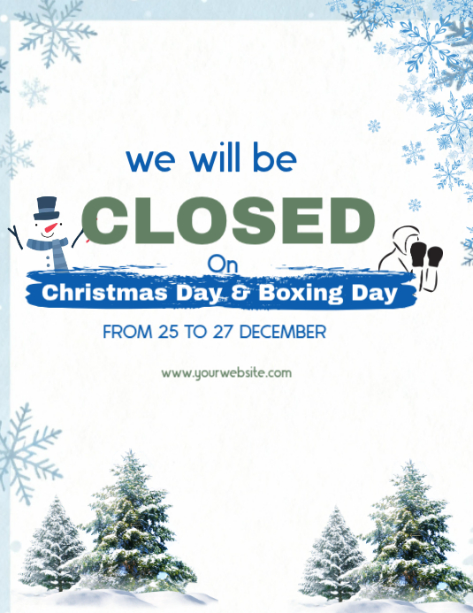 Professional Christmas Closing Flyer (us Letter) Template | PosterMyWall