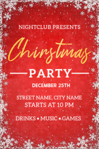 Professional Christmas Party Poster template