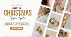 Professional Christmas Super Sale Facebook Event Cover template