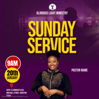 Professional Church, Church Conference, Church Event Flyer, Revival Worship Praise Prayer Anointing Instagram-bericht template