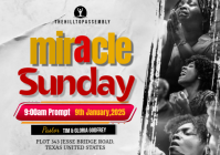 Putih Miracle Sunday Church Service A4 Template
