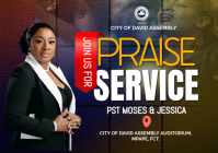 Nero Praise Service A5 Template
