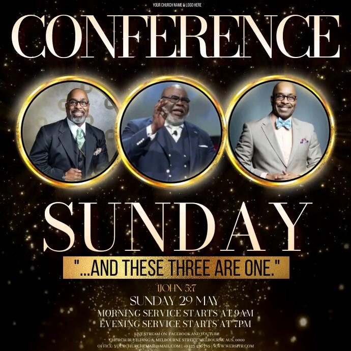 Professional Church Conference Square (1:1) template