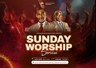 Professional Church Design Flyer A5 template