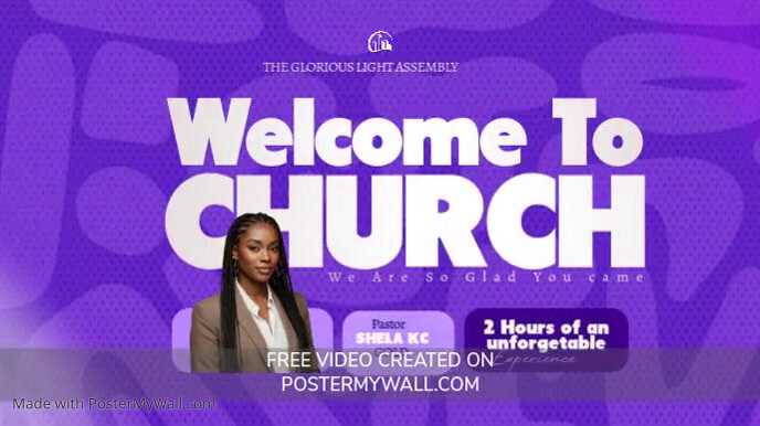 Professional Church Design Flyer Digital Display (16:9) template