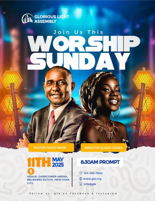 Professional Church Design Flyer Flyer (us Letter) template