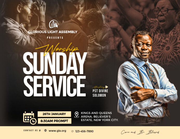 Professional Church Design Flyer Flyer (us Letter) template