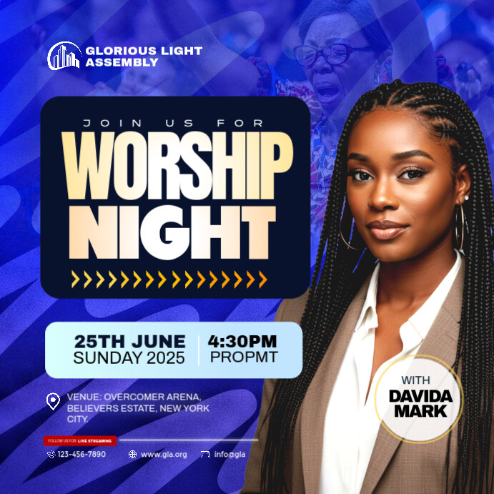 Professional Church Design Flyer Instagram Post template