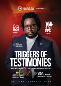 Black Church Event A4 Template