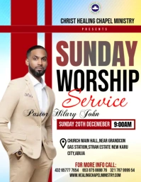 Professional Church Flyer (us Letter) Volante (Carta US) template